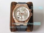 Replica Vacheron Constantin Overseas 1222-SC Watch Rose Gold Silver Dial - Swiss Grade